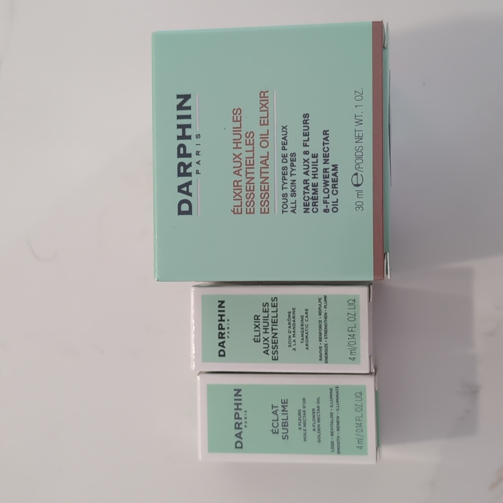 Darphin 8 flower oil cream 30ml new in box golden nectar oil 4ml sample